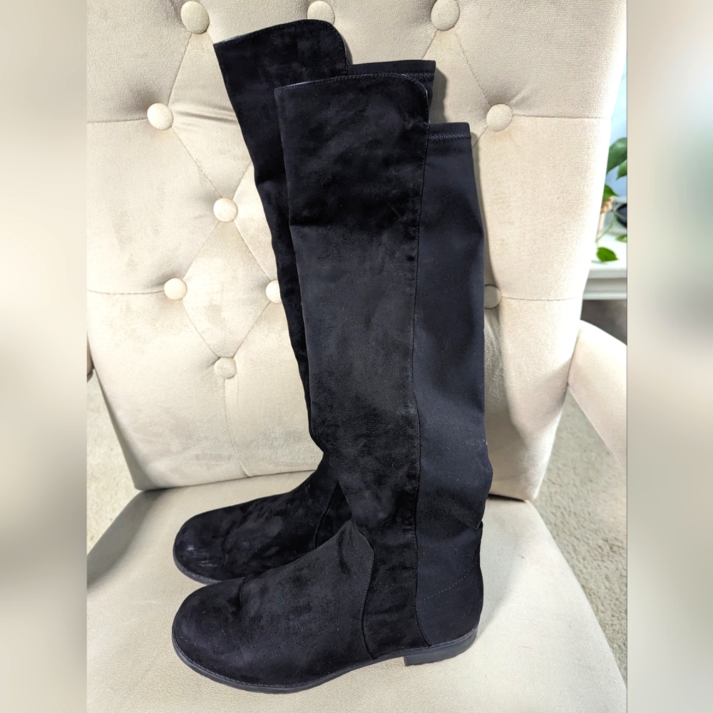 Black Velvet boots size 9